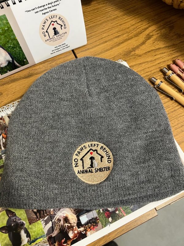 Fleece Lined Beanie w/Logo - Gray