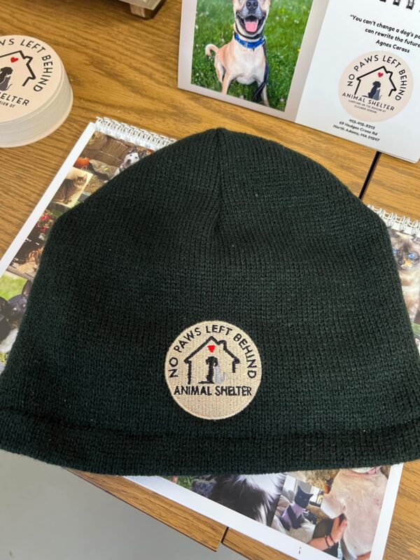 Fleece Lined Beanie with Logo - Black